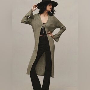 NWT $118 By Anthropologie Long Shine Cardigan Sweater L